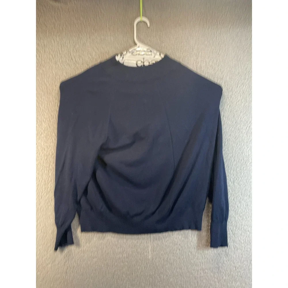 Time And True Mock Turtleneck Navy‎ Blue Lighweight Sweater Size XXL (20)